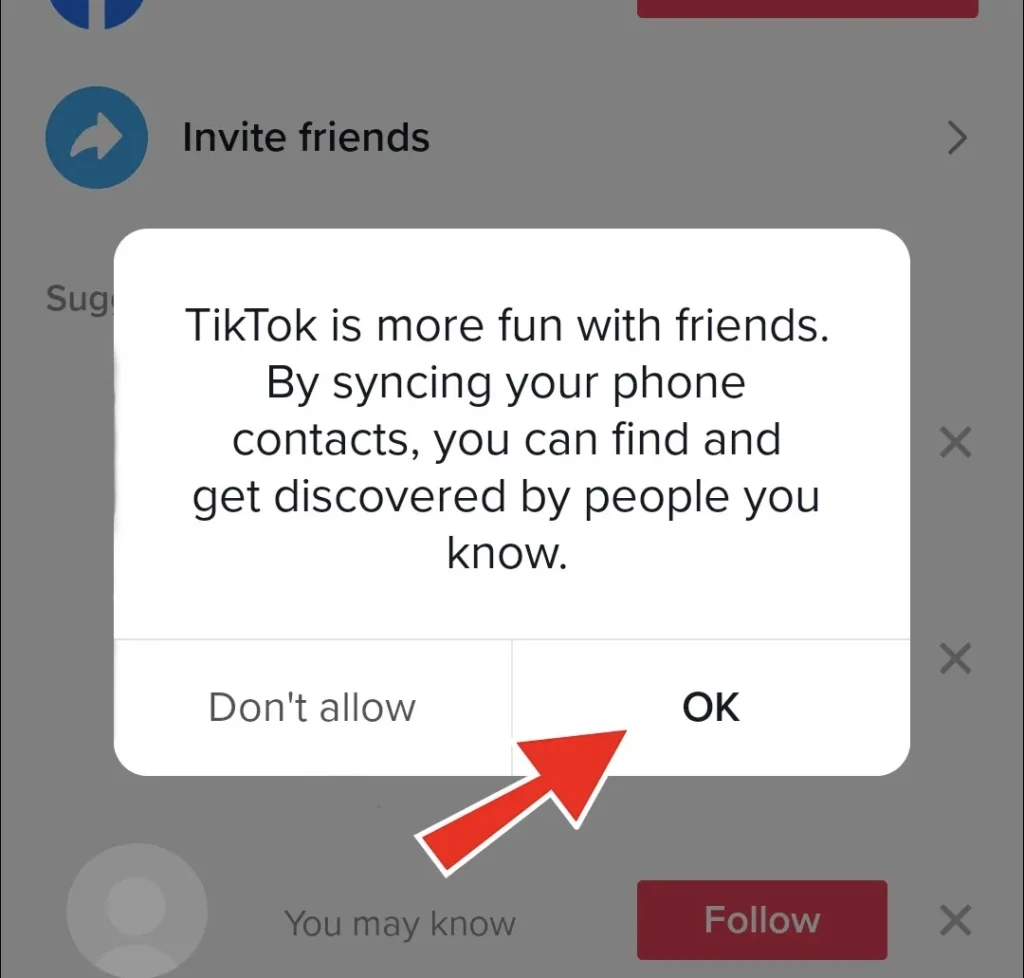 Find Contacts on TikTok